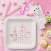 Rosé All Day Champagner Brautparty Pappteller (Party)