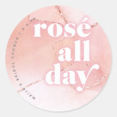Rosé All Day Gefallen Stickers (Vorderseite)