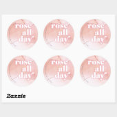 Rosé All Day Gefallen Stickers (Blatt)