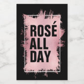 ROSÉ ALL day Imitats FoxTown Factory Stores Weinetikett (Einzelnes Label)