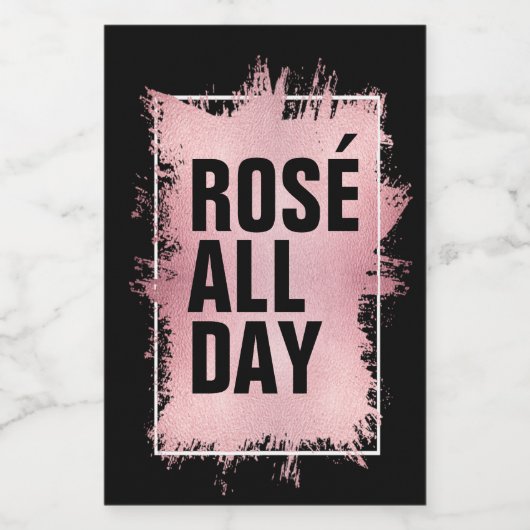 ROSÉ ALL day Imitats FoxTown Factory Stores Weinetikett (Einzelnes Label)