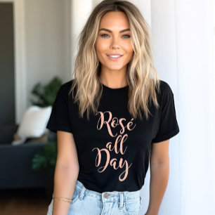 Rose All Day Rose Gold Schrift Schwarz Damen Tri-Blend Shirt