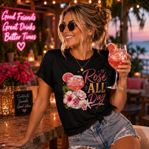 Rose All Day Tropicaler Weinkocher Tri-Blend Shirt