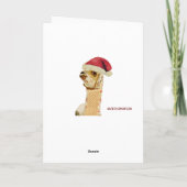 Rose Alpaca Weihnachtskarte Feiertagskarte (Rückseite)