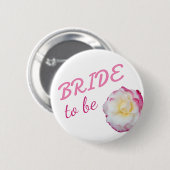 Rose als Blume Button (Vorne & Hinten)