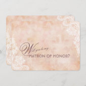 Rose Altes Papier Hochzeitsmatron der Ehre (Vorne/Hinten)