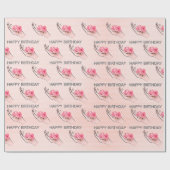 Rose am Geburtstag Geschenkpapier (Flach)