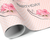 Rose am Geburtstag Geschenkpapier (Rolleneckpunkt)
