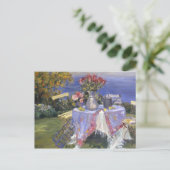 Rose am Meer Postkarte (Stehend Vorderseite)