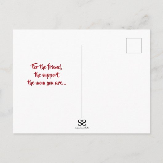 Rose am Muttertag - Herz Bouquet - Postkarte (Rückseite)