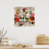 Rose am Muttertag Instagram Vintage FotoCollage Poster (Küche)