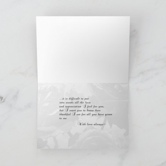 Rose am Muttertag Karte (Innenseite)