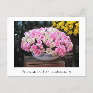 Rose an der Feria de las Flores in Medellín Feiertagspostkarte