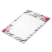 Rose an Streifen_ Krankenakten Notizblock (angewinkelt)