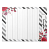 Rose an Streifen_ Krankenakten Notizblock (Vorderseite)