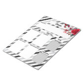 Rose an Streifen _ Krankheitstest 2 Notizblock (angewinkelt)