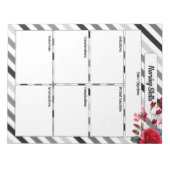 Rose an Streifen _ Pflegefähigkeiten Notizblock (Vorderseite)