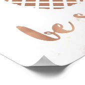 Rose Ananas auf weißem Marmor | Seid süß Poster (Ecke)