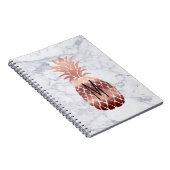Rose Ananas-Monogramm Notizblock (Rechte Seite)