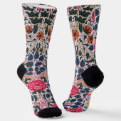Rose and Bird, William Morris Socken (Gewinkelt)