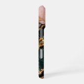 rose and gold and dark green glitter marble iPhone hülle (Rechte Seite)