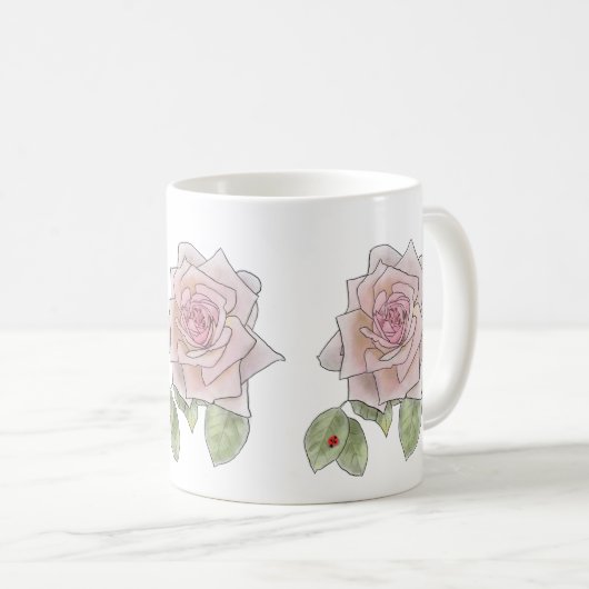 Rose and Ladybird Kaffeetasse (VorderseiteRechts)