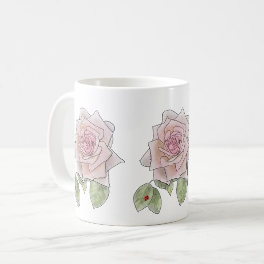 Rose and Ladybird Kaffeetasse (Vorderseite Links)