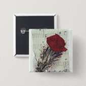 <Rose and Music> durch Kim Koza 2 Button (Vorne & Hinten)