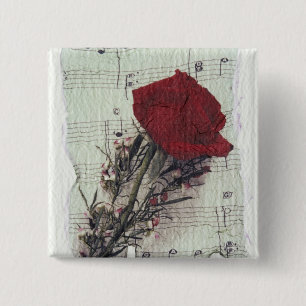 <Rose and Music> durch Kim Koza 2 Button