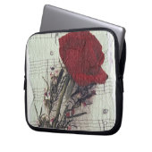 <Rose and Music> durch Kim Koza 2 Laptopschutzhülle (Vorderseite Links)