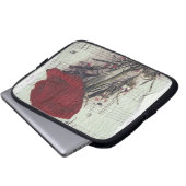 <Rose and Music> durch Kim Koza 2 Laptopschutzhülle (Vorne Knopf)