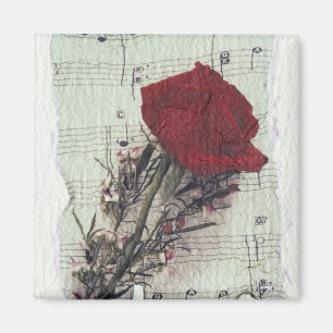 <Rose and Music> durch Kim Koza 2 Magnet