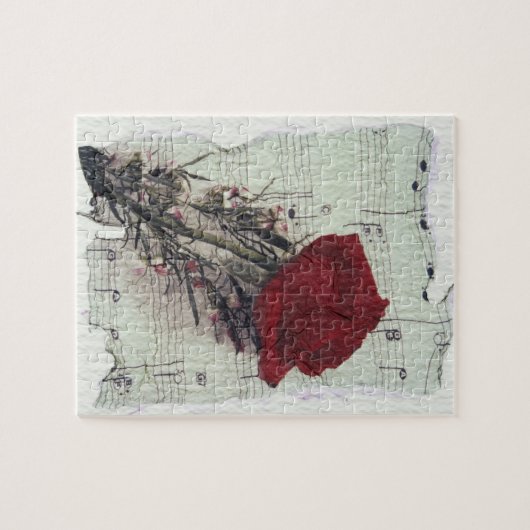 <Rose and Music> durch Kim Koza 2 Puzzle (Horizontal)