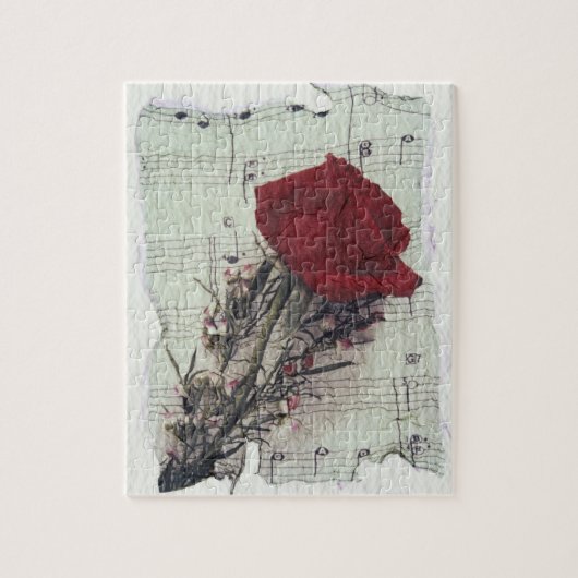 <Rose and Music> durch Kim Koza 2 Puzzle (Vertikal)