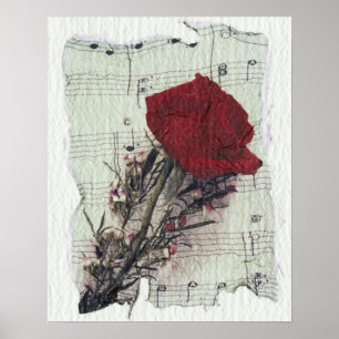 <Rose and Music>von Kim Koza 2 Poster