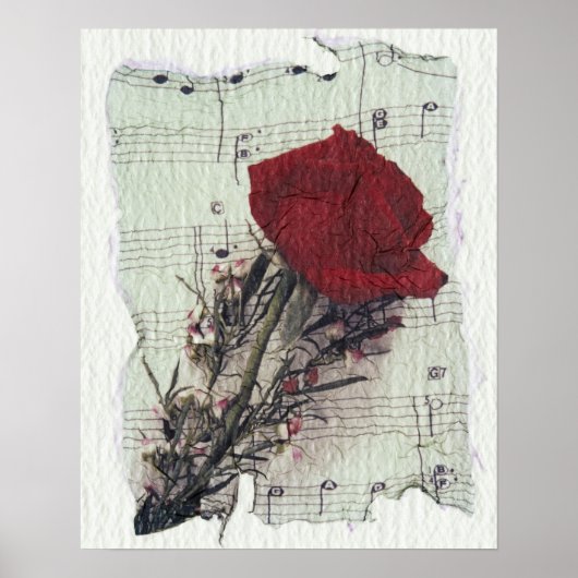 <Rose and Music>von Kim Koza 2 Poster (Vorne)