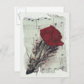 <Rose and Music>von Kim Koza 2 Postkarte (Vorne/Hinten)