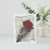 <Rose and Music>von Kim Koza 2 Postkarte (Stehend Vorderseite)