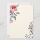 Rose Änderung der Pläne Brautparty Card Einladung (Rückseite)