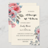 Rose Änderung der Pläne Brautparty Card Einladung (Vorne/Hinten)