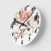 Rose Anem für die personalisierte Wall Clock Geome Runde Wanduhr (Winkel)