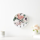 Rose Anem für die personalisierte Wall Clock Geome Runde Wanduhr (Zuhause)