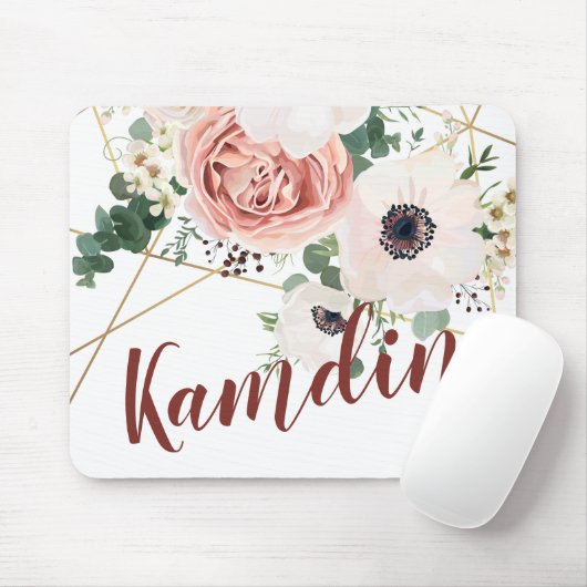 Rose Anemo personalisiert Mouse Pad Geometric Gard Mousepad (Mit Mouse)