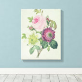 Rose, Anemon und Clematid Leinwanddruck (Insitu (Holzboden))