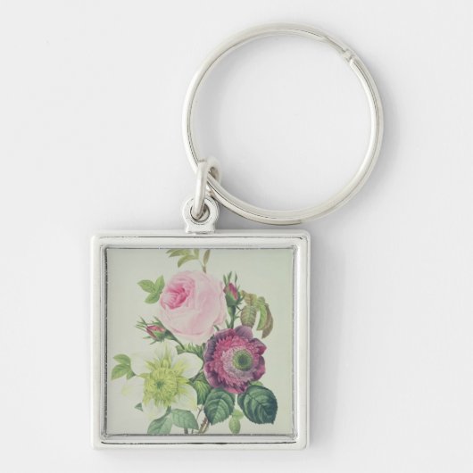 Rose, Anemone und Clematide Schlüsselanhänger (Vorne)
