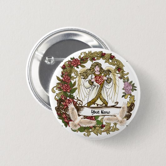 Rose Angel Button (Vorne & Hinten)