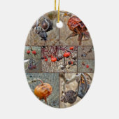 Rose Angesagt Collage Keramikornament (Hinten)