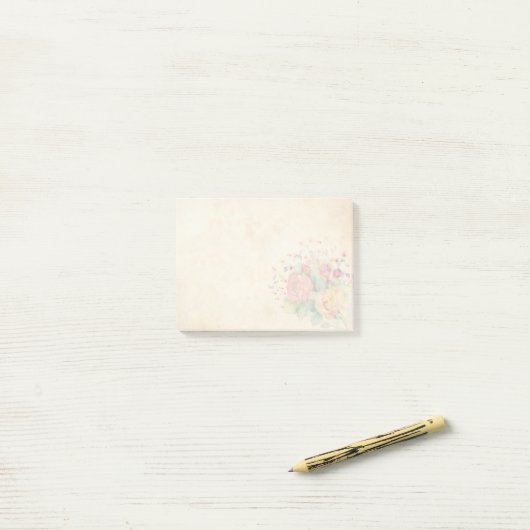 Rose - Anmerkungen Post-it Klebezettel (Auf Schreibtisch)