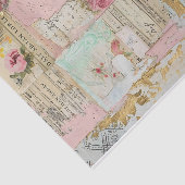 Rose Antikes Collage Muster Seidenpapier (Ausschnitt)