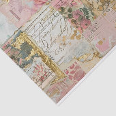 Rose Antikes Collage Muster Seidenpapier (Ausschnitt)